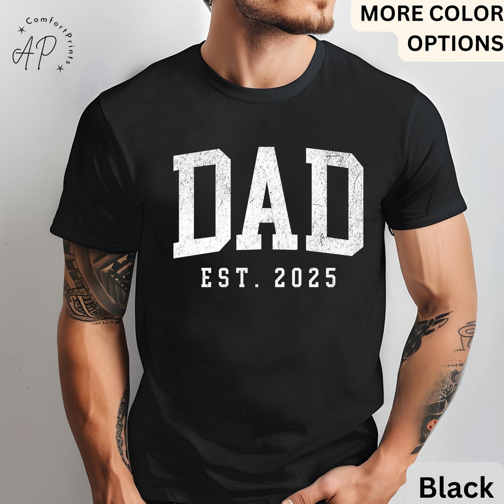 Dad Est T-Shirt, Gifts for Dad Shirt, Promoted To Dad Tee, First Time Father, Dada Shirt