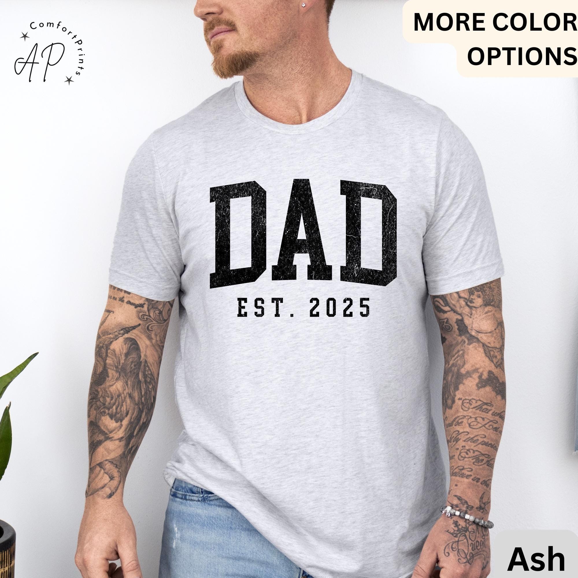 Dad Est T-Shirt, Gifts for Dad Shirt, Promoted To Dad Tee, First Time Father, Dada Shirt