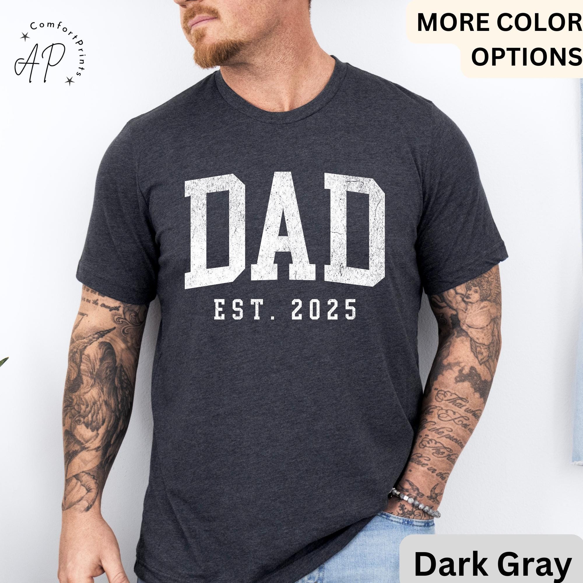 Dad Est T-Shirt, Gifts for Dad Shirt, Promoted To Dad Tee, First Time Father, Dada Shirt