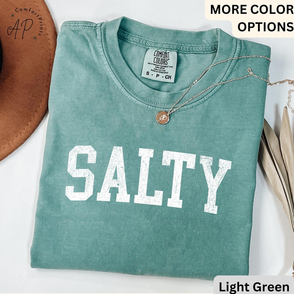 Salty Comfort Colors® Shirt, Trendy Beach T-Shirt, Summer Vacation Tee, Trendy Beach