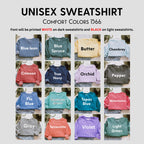 25th Anniversary Comfort Colors Sweatshirt: Just Married 25 Years Ago