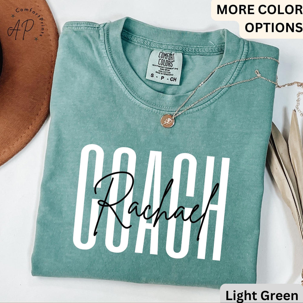 Personalized Cheer Coach Comfort Colors Shirt: Game Day Tee