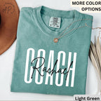 Personalized Cheer Coach Comfort Colors Shirt: Game Day Tee