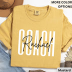 Personalized Cheer Coach Comfort Colors Shirt: Game Day Tee