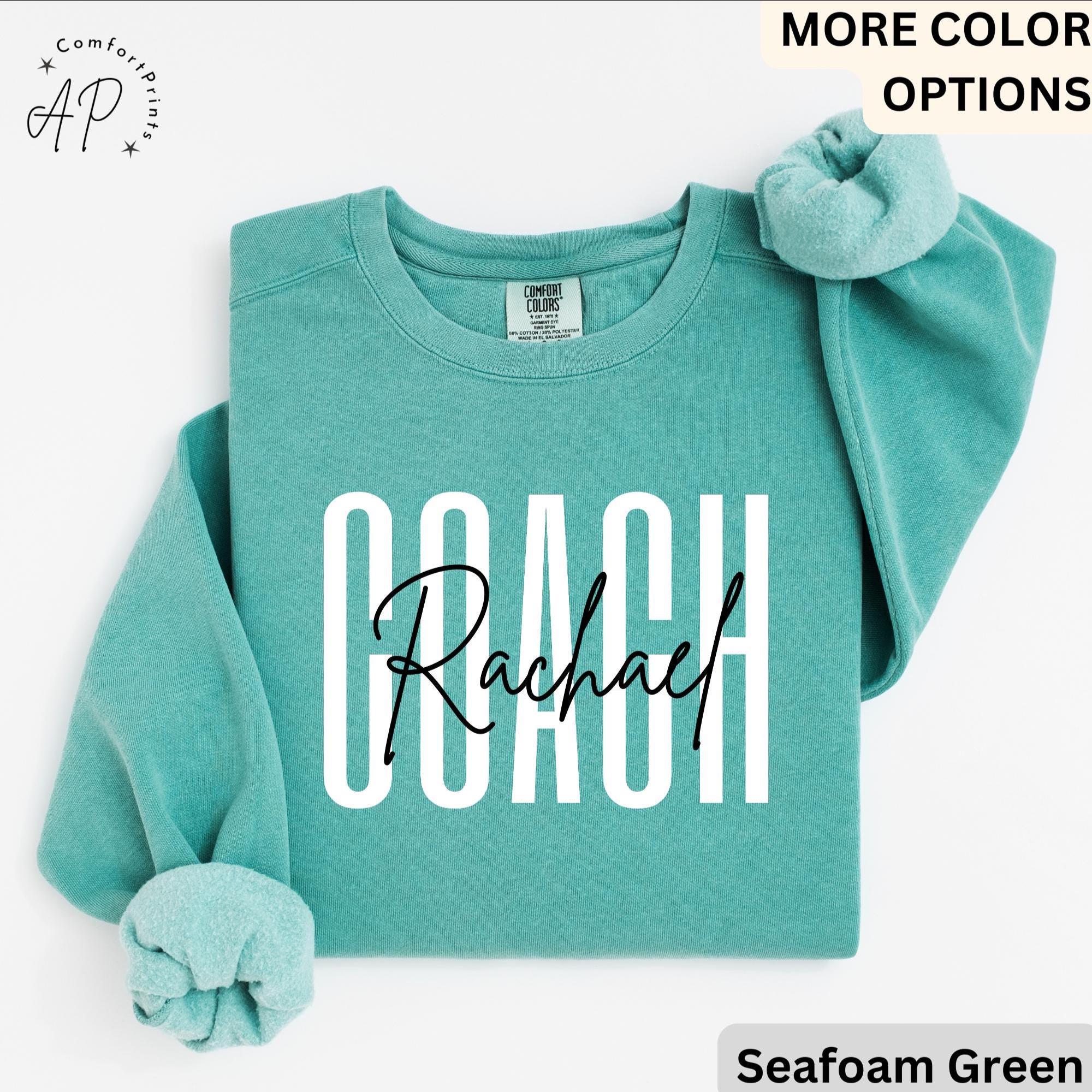 Personalized Coach Comfort Colors Sweatshirt: Custom Cheerleading Gift