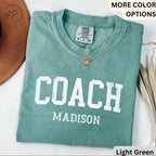 Personalized Cheer Coach Comfort Colors T-Shirt: Custom Game Day Tee