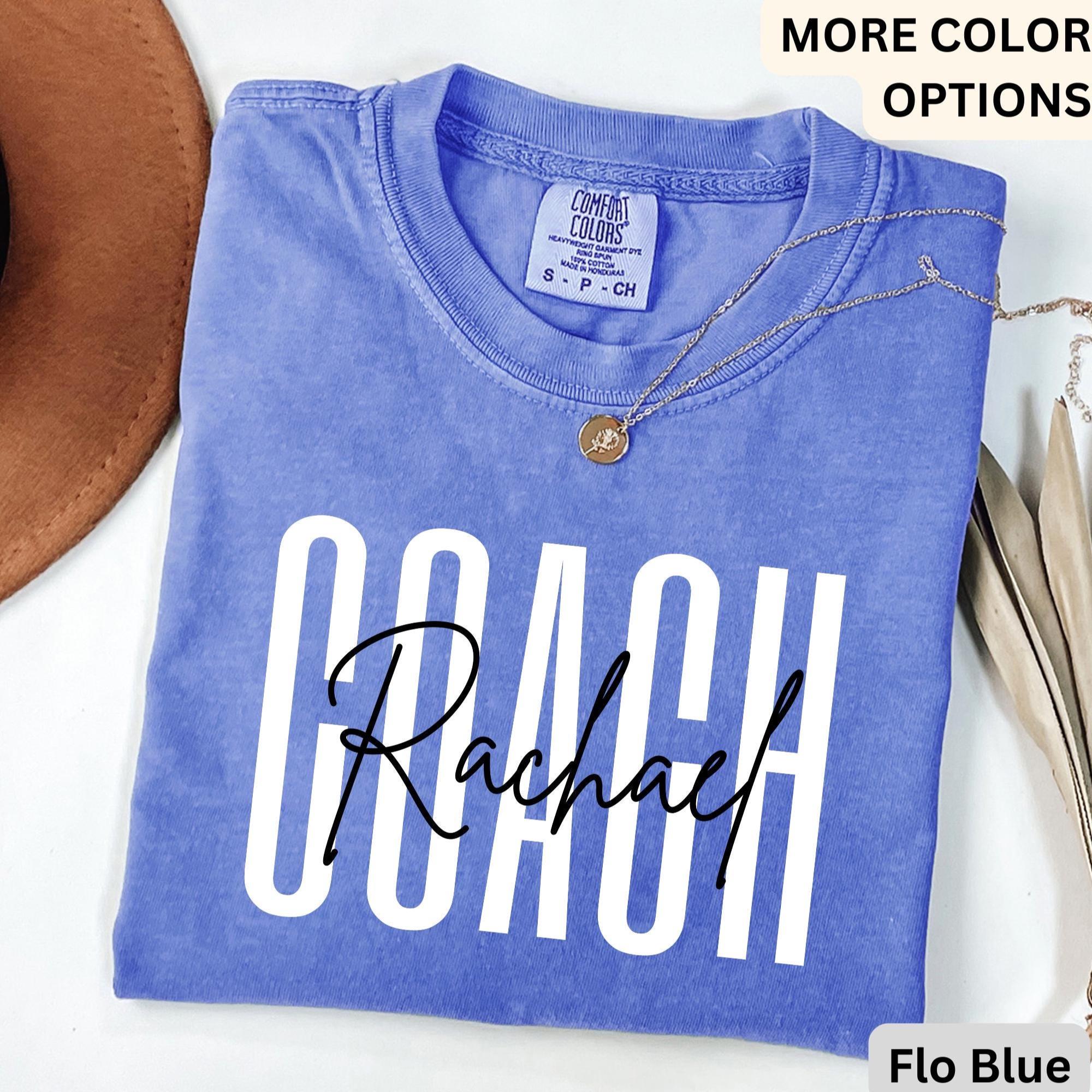 Personalized Cheer Coach Comfort Colors Shirt: Game Day Tee