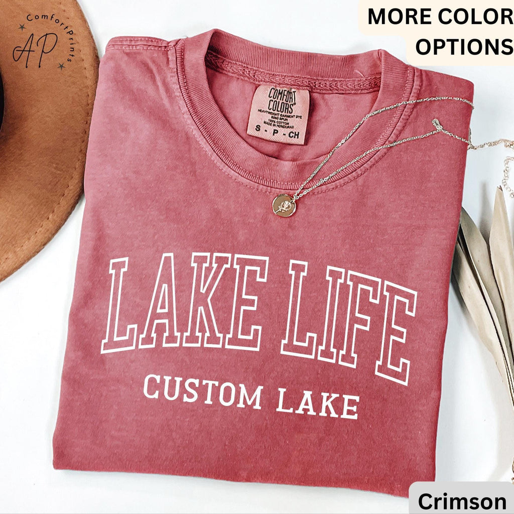 Personalized Lake Life Comfort Colors® T-Shirt, Custom Lake House Shirt, Lake Vacation Tee, Gift for Lake Lovers