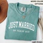 Personalized Anniversary Comfort Colors Shirt: Custom Wedding Date T-Shirt