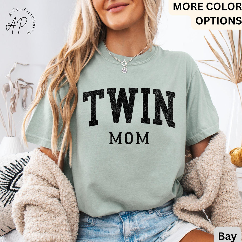 Twin Mom Comfort Colors T-Shirt, Twin Mama Tee