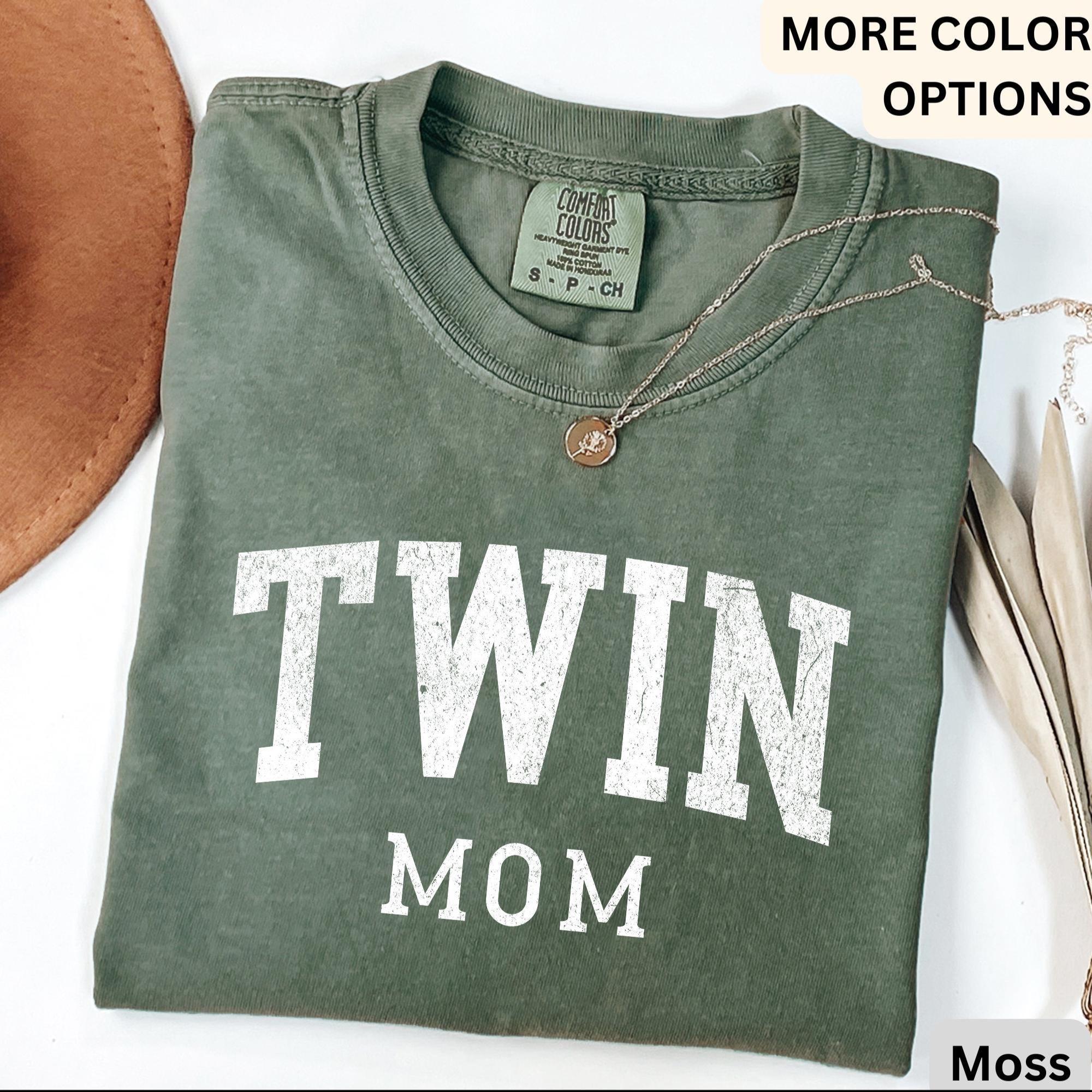 Twin Mom Comfort Colors T-Shirt, Twin Mama Tee