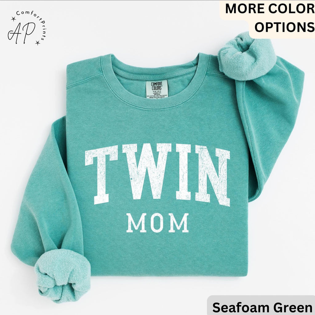 Twin Mom Comfort Colors Sweatshirt, Mama of Twins Gift