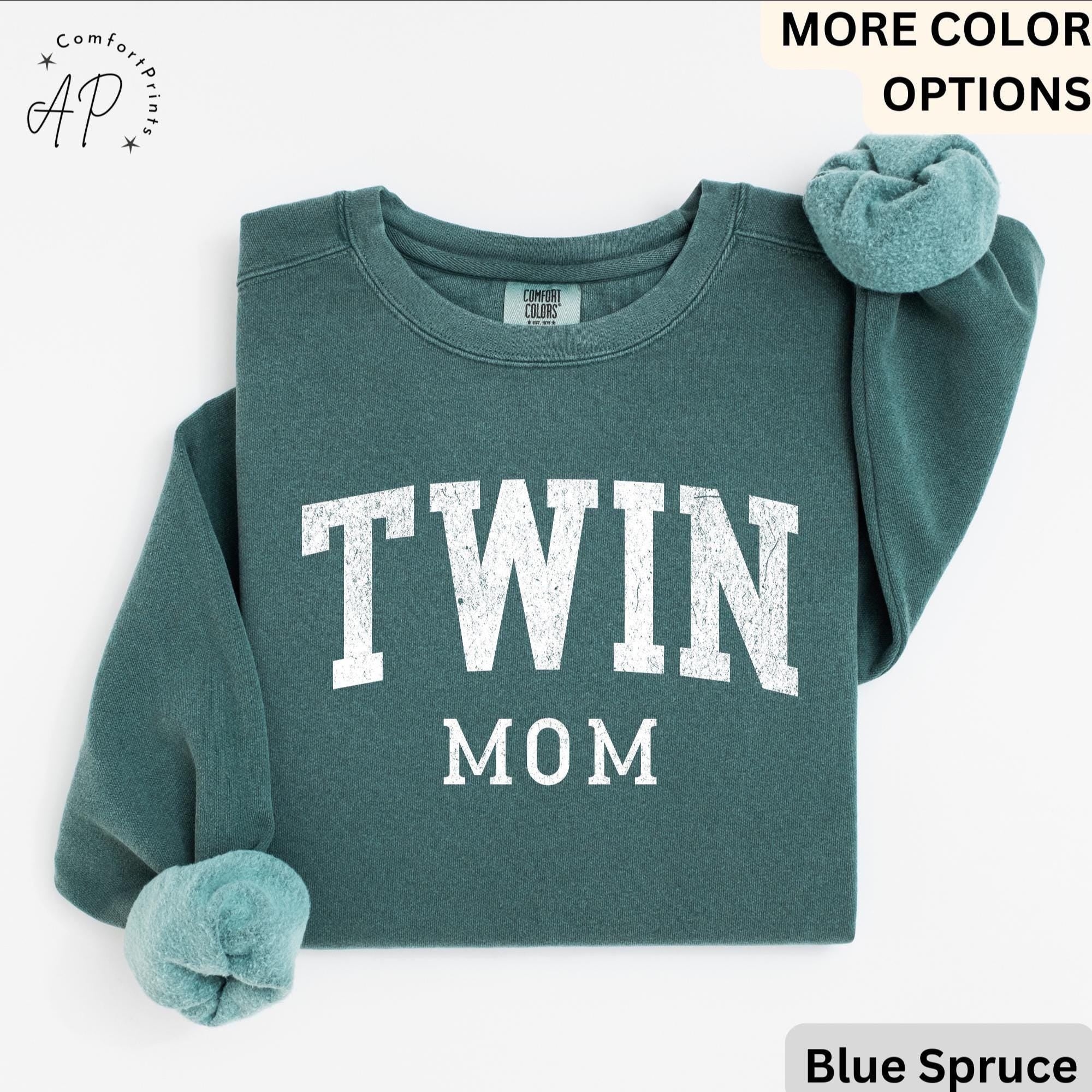 Twin Mom Comfort Colors Sweatshirt, Mama of Twins Gift
