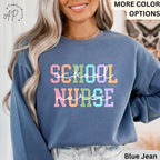 School Nurse Comfort Colors Sweatshirt: Back to School Gift