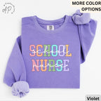 School Nurse Comfort Colors Sweatshirt: Back to School Gift