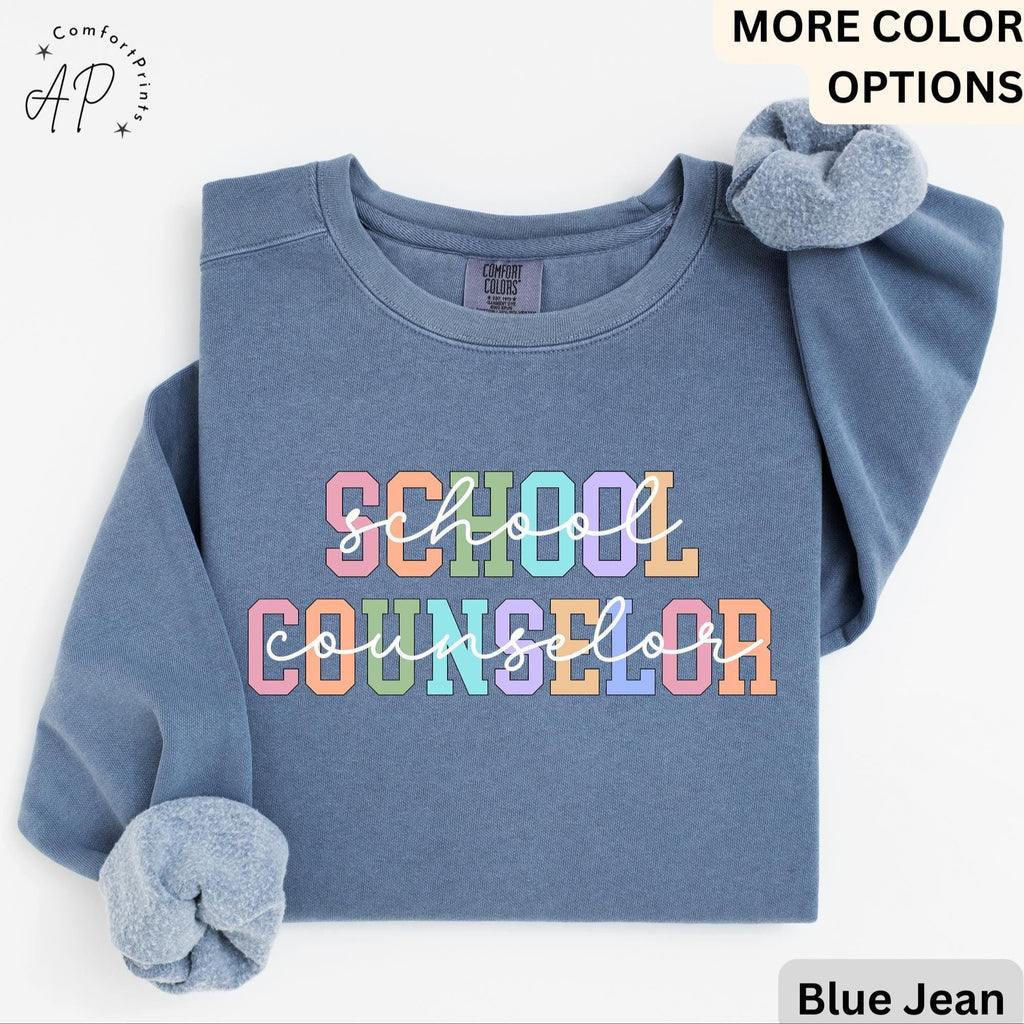 Comfort Colors School Counselor Sweatshirt: Mental Health Support