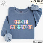 Comfort Colors School Counselor Sweatshirt: Mental Health Support