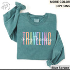 Travel Is My Therapy Comfort Colors® Long Sleeve T-Shirt, Travel Buddies Shirt, Gift for Traveler, Travel Lover