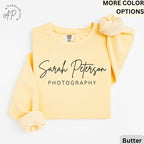 Personalized Photography Comfort Colors® Sweatshirt, Custom Photography Business Sweater, Gift For Photographer, Camera Professional