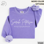 Personalized Photography Comfort Colors® Sweatshirt, Custom Photography Business Sweater, Gift For Photographer, Camera Professional