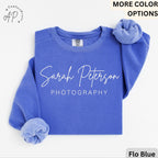 Personalized Photography Comfort Colors® Sweatshirt, Custom Photography Business Sweater, Gift For Photographer, Camera Professional