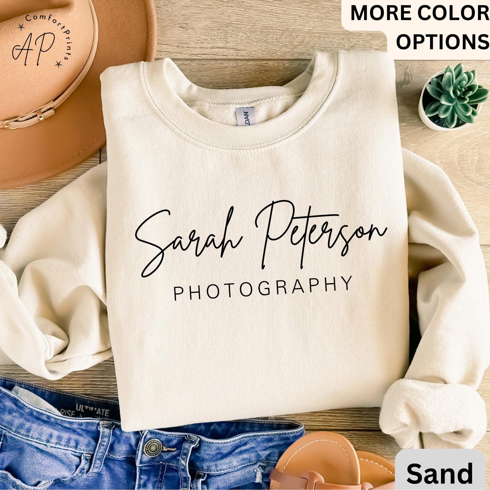 Personalized Photography Sweatshirt, Custom Photography Business Sweater, Gift For Photographer, Camera Professional