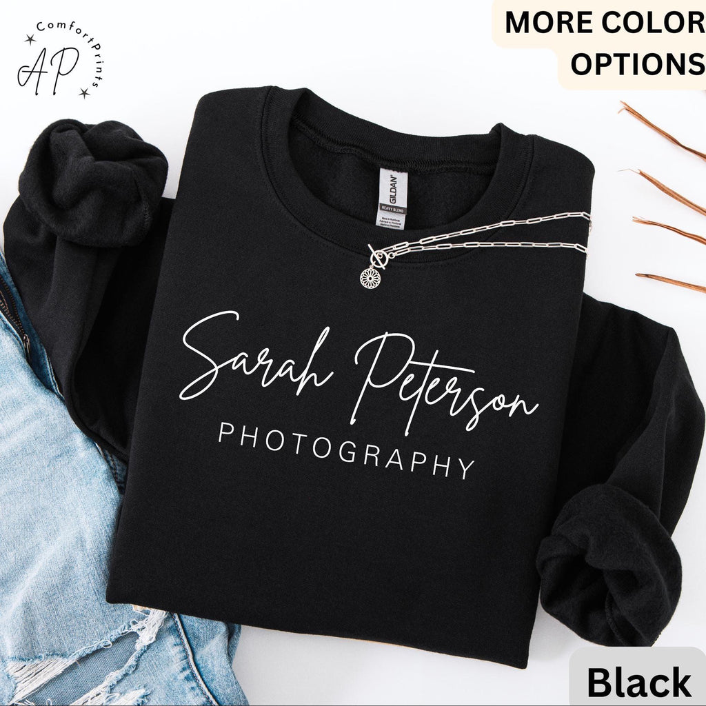 Personalized Photography Sweatshirt, Custom Photography Business Sweater, Gift For Photographer, Camera Professional