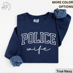 Police Wife Comfort Colors Sweatshirt, Cop Wife Sweater, Gift for Police Officer Wife