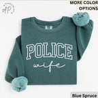Police Wife Comfort Colors Sweatshirt, Cop Wife Sweater, Gift for Police Officer Wife