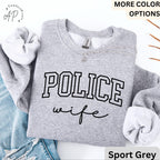 Police Wife Comfort Colors Sweatshirt, Cop Wife Sweater, Gift for Police Officer Wife