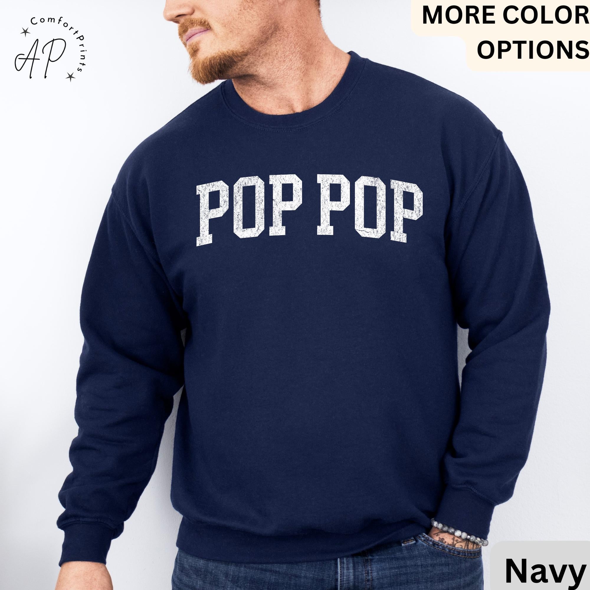 Pop Pop Sweatshirt, Promoted to Grandpa Sweater, Gift For Father's Day Hoodie, New Grandpa Baby Announcement