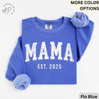 Custom Mama Comfort Colors Sweatshirt: Est. 2026 Pregnancy Announcement
