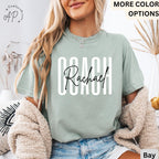 Personalized Cheer Coach Comfort Colors Shirt: Game Day Tee