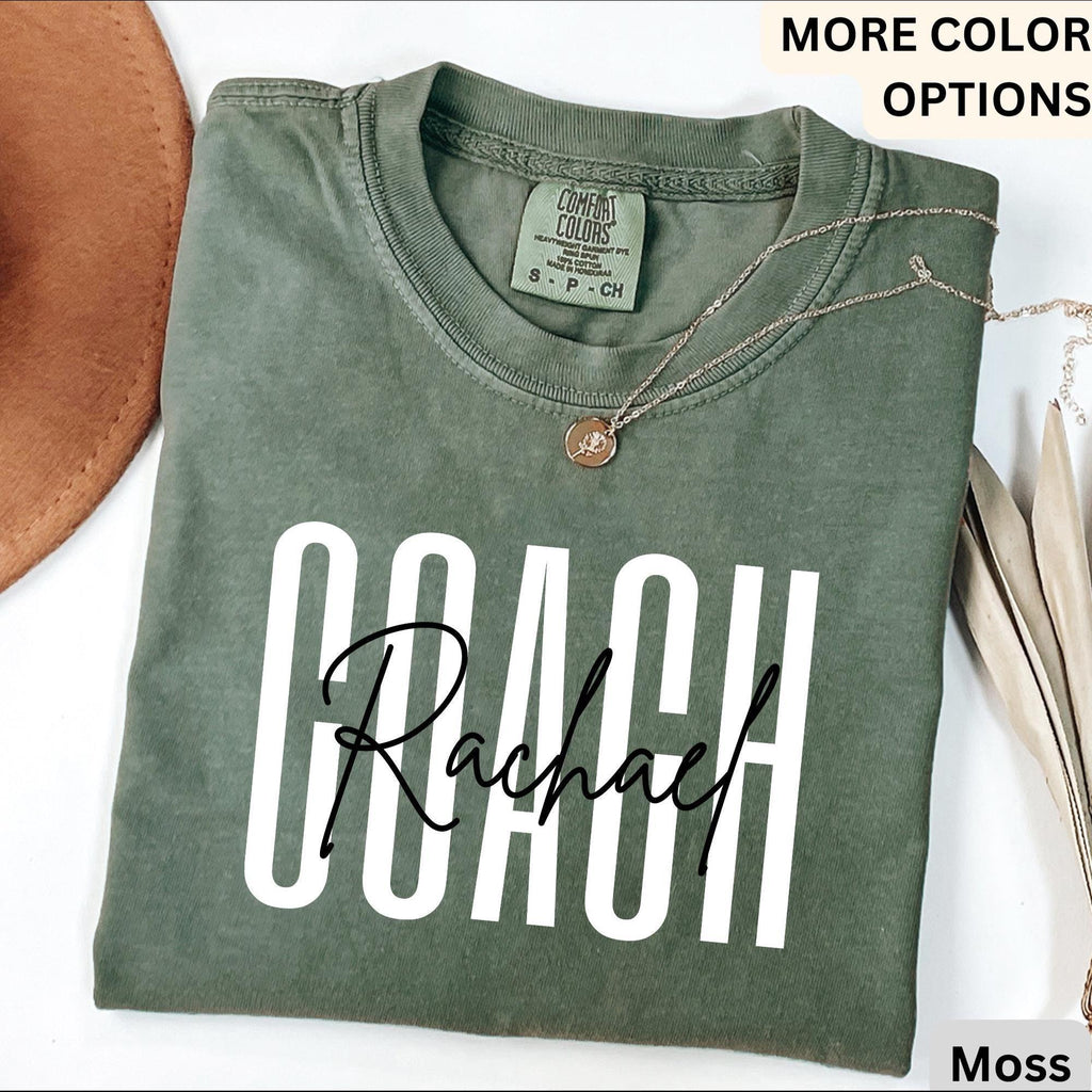 Personalized Cheer Coach Comfort Colors Shirt: Game Day Tee