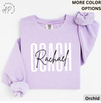 Personalized Coach Comfort Colors Sweatshirt: Custom Cheerleading Gift