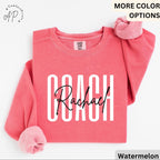 Personalized Coach Comfort Colors Sweatshirt: Custom Cheerleading Gift