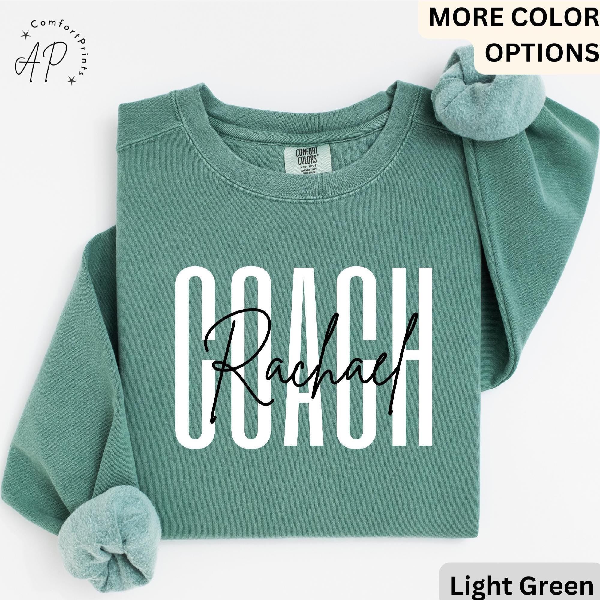 Personalized Coach Comfort Colors Sweatshirt: Custom Cheerleading Gift