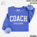 Personalized Coach Comfort Colors Sweatshirt: Custom Cheerleading Gift