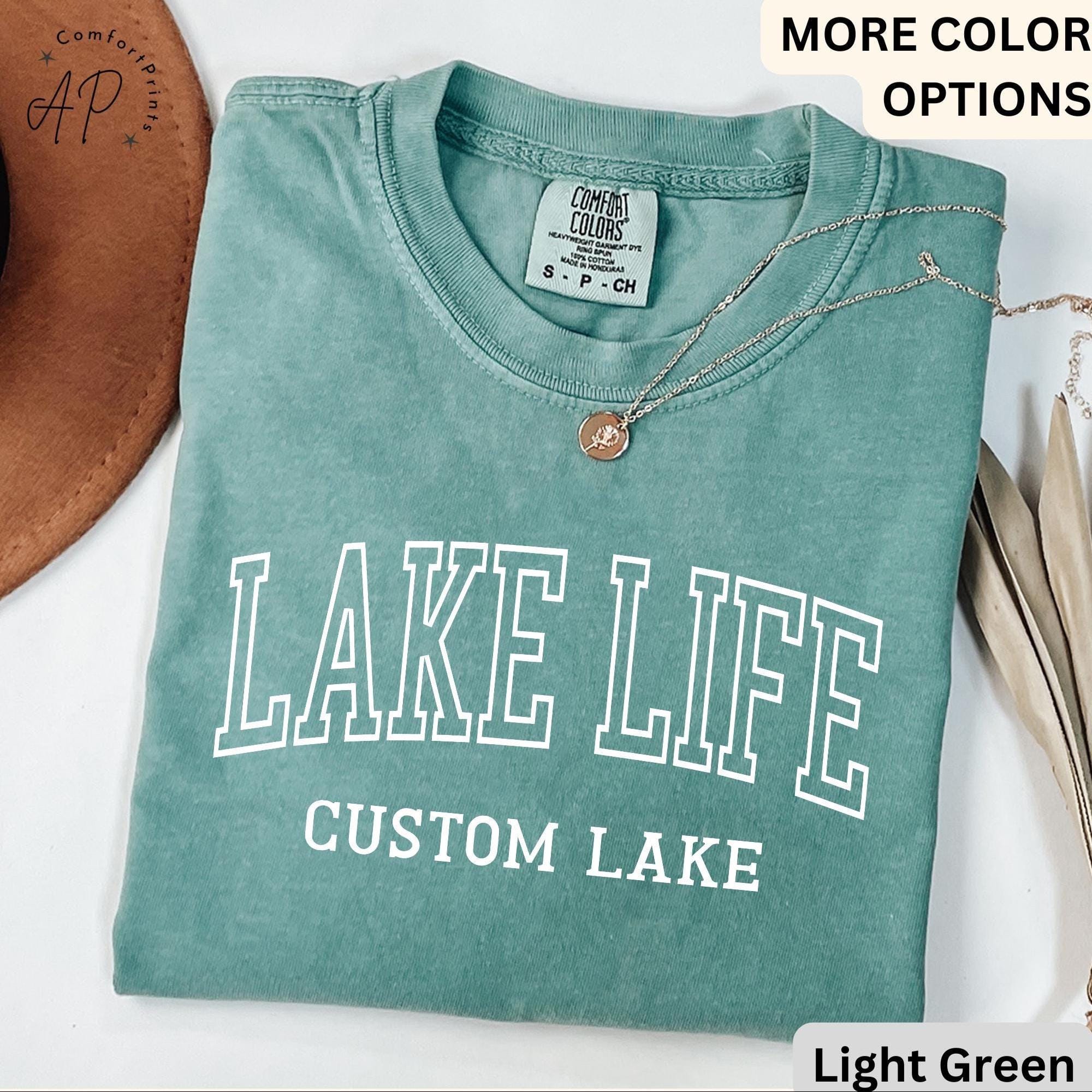 Personalized Lake Life Comfort Colors® T-Shirt, Custom Lake House Shirt, Lake Vacation Tee, Gift for Lake Lovers