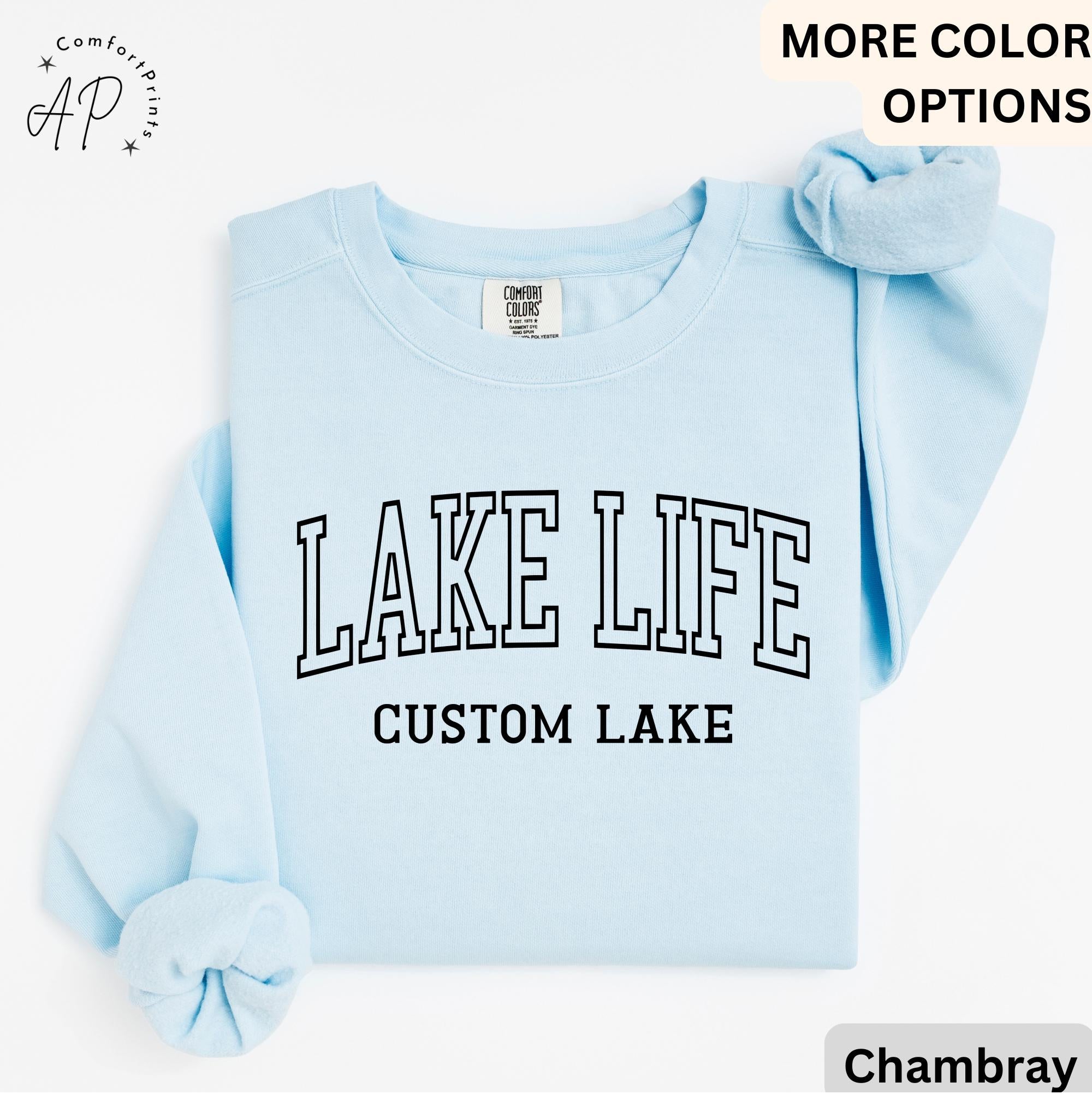 Personalized Lake Life Sweatshirt, Custom Lake House Sweater, Lake Vacation Shirt, Gift for Beach Lover