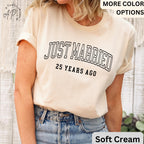 25th Anniversary T-Shirt: Married 25 Years Ago - Matching Couple Tees
