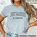 25th Anniversary T-Shirt: Married 25 Years Ago - Matching Couple Tees