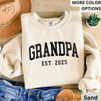Grandpa Est Sweatshirt, Personalized Grandpa Sweater, Pregnancy Announcement Grandfather, Gift for Fathers Day