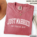 Personalized Anniversary Comfort Colors Shirt: Custom Wedding Date T-Shirt