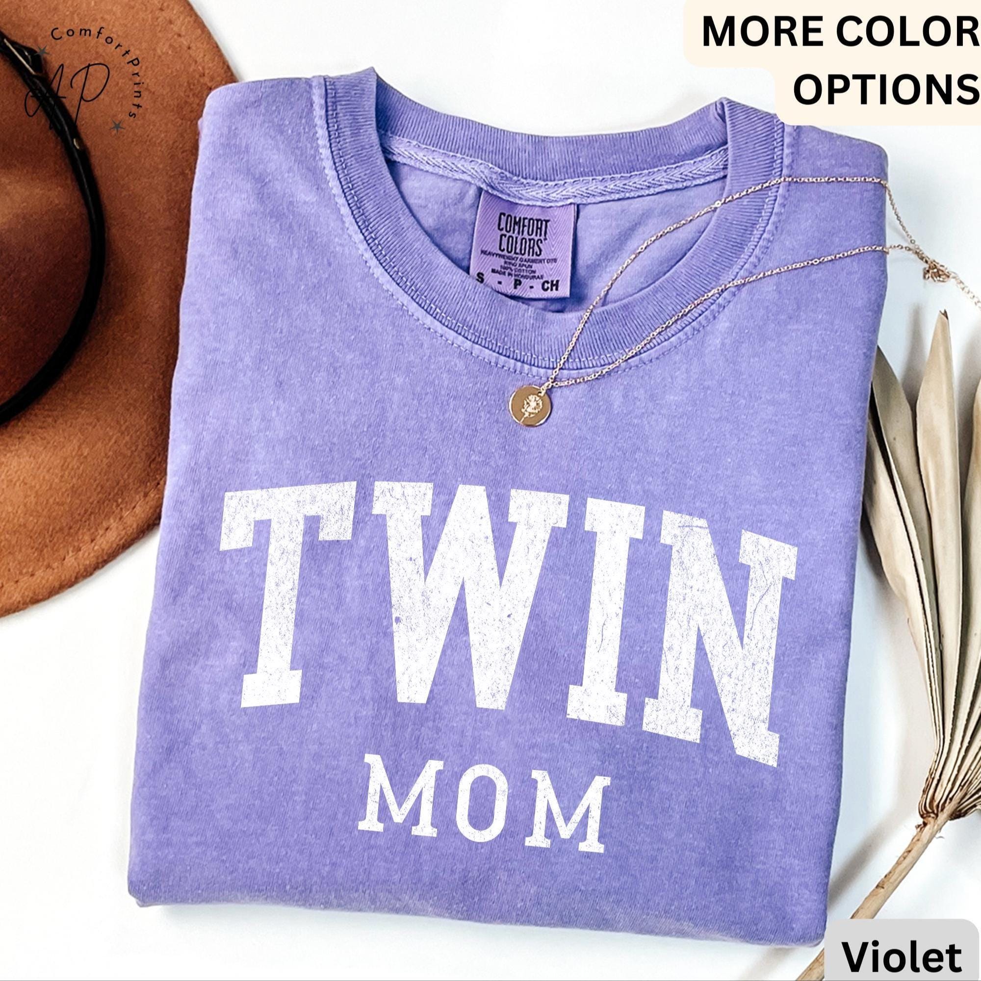 Twin Mom Comfort Colors T-Shirt, Twin Mama Tee