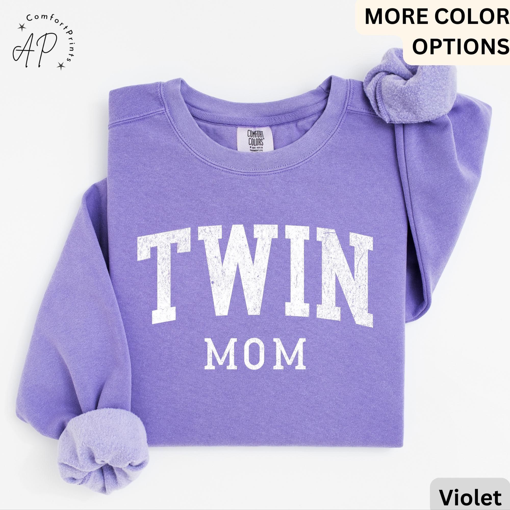 Twin Mom Comfort Colors Sweatshirt, Mama of Twins Gift