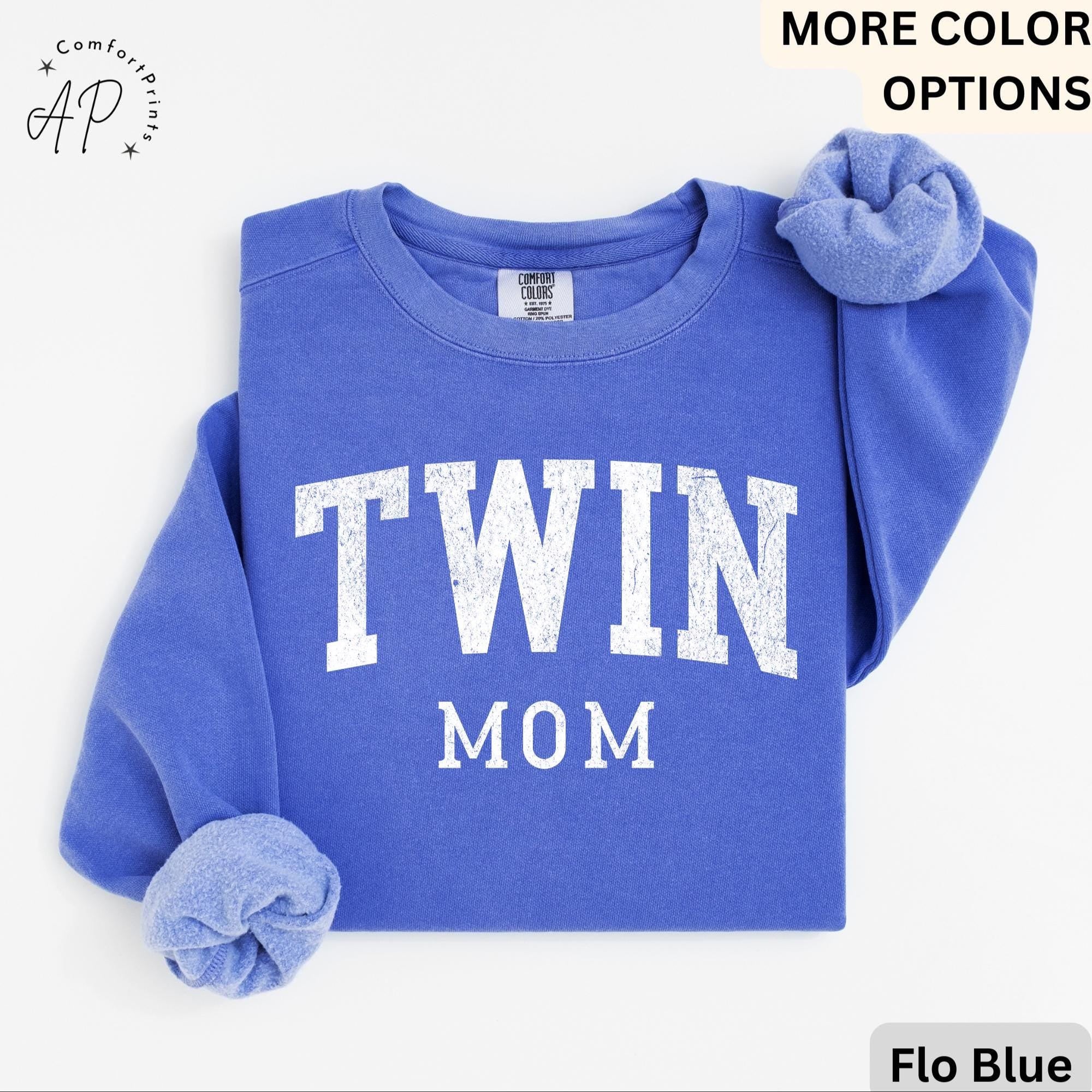 Twin Mom Comfort Colors Sweatshirt, Mama of Twins Gift