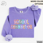 Comfort Colors School Counselor Sweatshirt: Mental Health Support