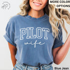 Pilot Wife Comfort Colors T-Shirt, Pilot Girlfriend Shirt, Gift for Aviator, Dibs on the Pilot