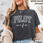 Pilot Wife Comfort Colors T-Shirt, Pilot Girlfriend Shirt, Gift for Aviator, Dibs on the Pilot